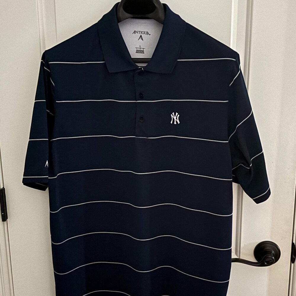 Antigua L New York Yankees Navy SS Desert Dry Polo NWT